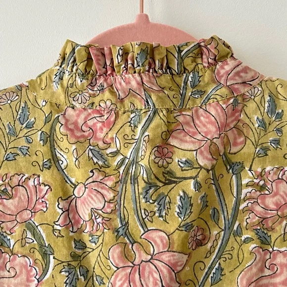 100% Cotton Green Floral Maxi Dress - Picture 13 of 16